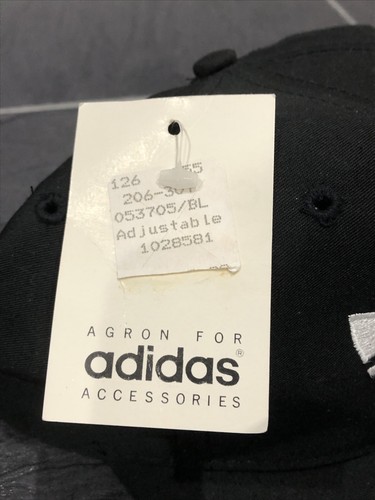 Vintage Adidas Trefoil SnapBack schwarze Mütze Logo Spruch Made in Philippines - Bild 3 von 7