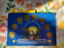 Vtg 1992 PRESIDENTIAL Collector COIN Token COLLECTION  from SHELL GAS STATION 