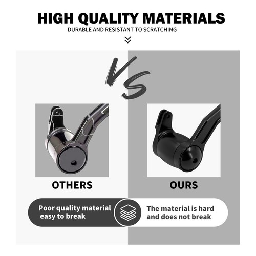 Black Brake Arm Lever Peg Pedal Fit For Harley Touring Road King Glide FLH 14+ - Imagen 7 de 13