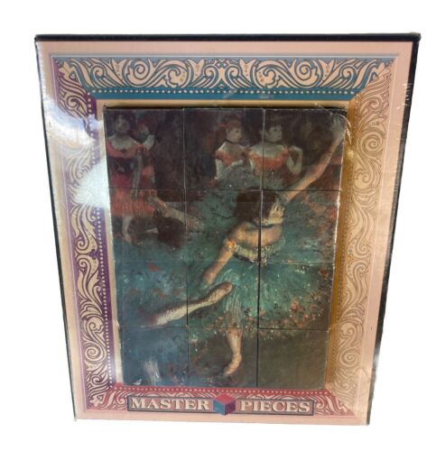Puzzle~"Master Pieces" Wooden Blocks By Jugglers Juggling Ball Vtg 6-in-1 Puzzle - Picture 3 of 8