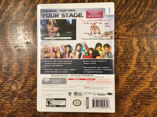 Disney Sing It (Nintendo Wii, 2008) Complete Game CIB - Tested - Picture 2 of 4