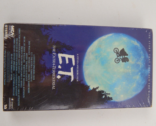 E. T. FACTORY SEALED VHS Tape with PEPSI PROMO STICKER Green Flap & WATERMARKED - Picture 2 of 11