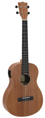 DIMAVERY UK-500 Mahagoni Bariton E-Akustik-Ukulele