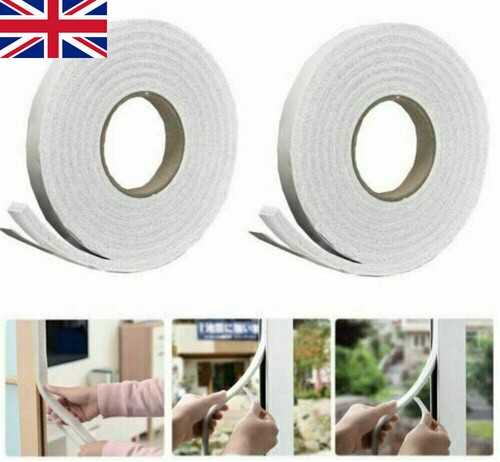 Door Tape Weather Foam Door stop Draught Excluder Seal Strip Insulation` - Picture 3 of 15