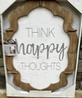ARTISAN Decorative Statement Expression Collection ~THINK  HAPPY THOUGHTS~Art
