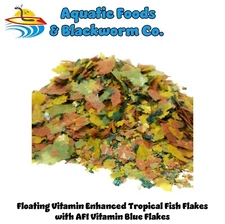 Vitamin Enhanced Tropical Fish Flakes, with AFI Vitamin Blue Flakes