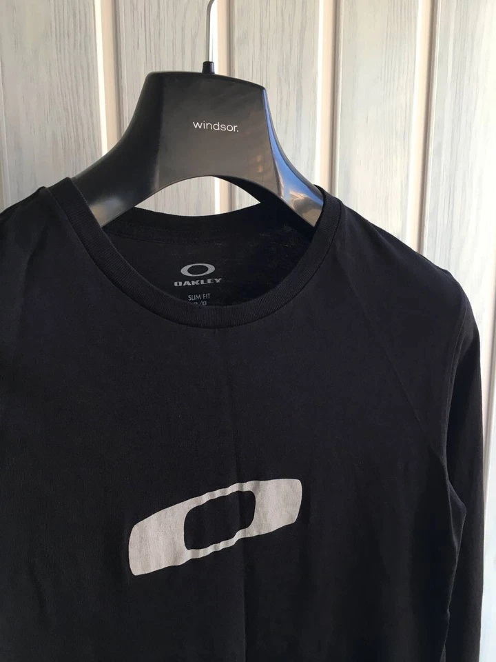 Túnica Oakley Mujer Negra Algodón Estampado Logo Manga Larga Calce Ajustado Talla S Foto 2 de 4