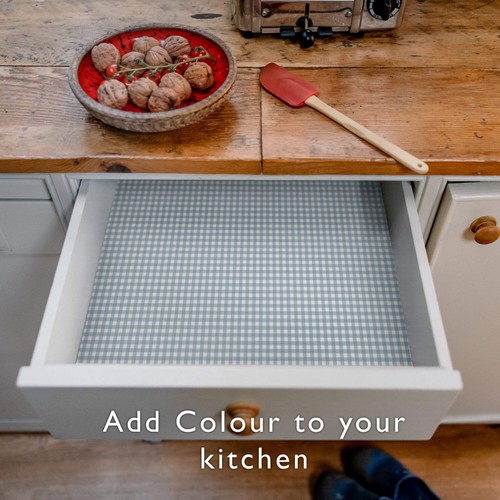 COOK'S BLUE GINGHAM Wipe Clean & Unscented Drawer Liners - Picture 6 of 9