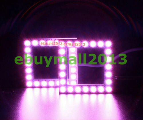 BT 2 x 50mm Square RGB Halo Ring For 3" Pods Angel Eye Car Motorcycle Flash DRL - Picture 10 of 12