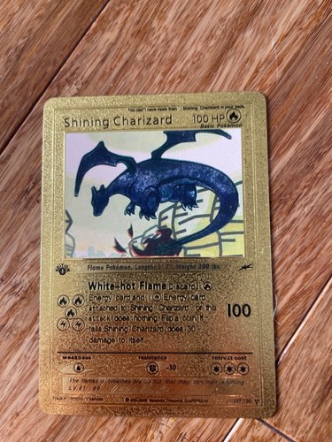 Shining charizard pokemon card 1995-2000 100HP vintage super rare first edition - Picture 1 of 2
