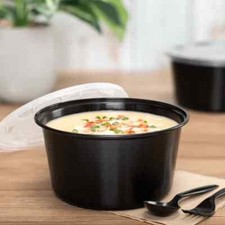 Karat 48oz PP Injection Molding Bowl (Black) - 300 ct/ Microwavable bowls