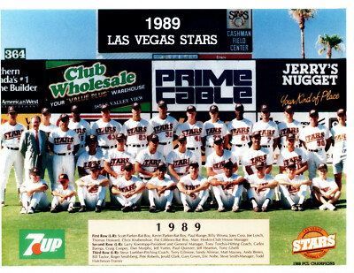 1989 LAS VEGAS STARS 8X10 TEAM PHOTO NEVADA BENES CORA BAERGA ALOMAR CLARK PCL
