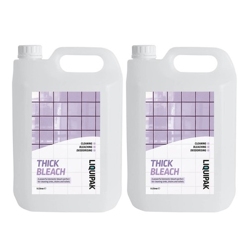 Liquipak Thick Bleach - Thick Household Bleach, Multipurpose 5% Bleach, 5L -20L - Picture 2 of 11