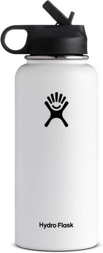 Stainless Steel Water Bottle Vacuum Insulated 32oz Wide Mouth with Straw Lid - Picture 3 of 10