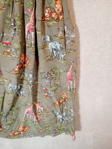 Cath Kidston London Kleid Damen XS 6 Tiere Safari Zoo Baumwolle Khaki Grün - Bild 18 von 19
