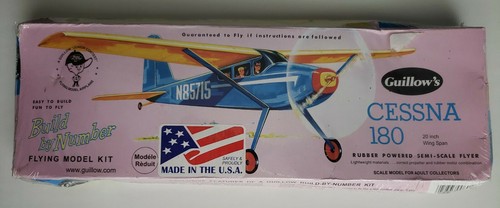 Cessna 180 - Kit de avión modelo volador concurso junior Guillow's Build by Number - Imagen 1 de 6