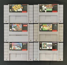 (6) Super Nintendo Game Lot SNES Street Fighter 2 Lethal Enforcers Jungle Strike