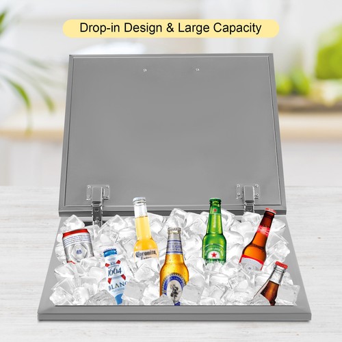 20" L x 20" B x 13" H BBQ Insel Drop In Eistruhe Edelstahl Weinkühler Eimer  - Bild 13 von 16