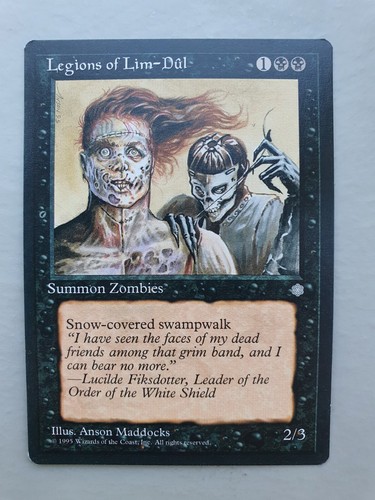 Legions of Lim-Dûl, MTG Ice Age (1995) Common Black Creature NM - Picture 1 of 2