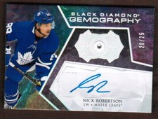 2020-21 Black Diamond Gemography Nick Robertson Single Relic Rookie Auto #20/25