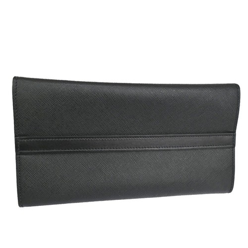 PRADA MILANO 2Way Shoulder Hand Bag Saffiano Leather Black Gold Italy 679RH266 - Picture 5 of 14