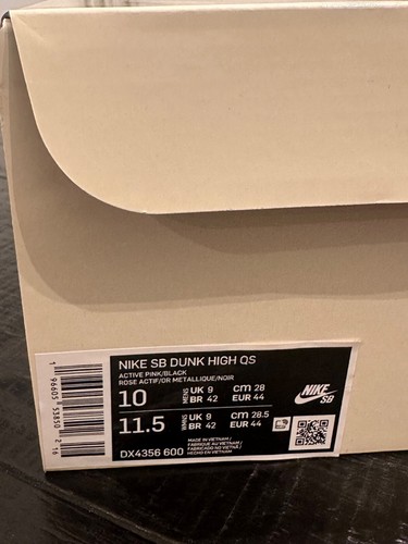 Nike SB Dunk High QS x Run The Jewels Pink Schwarz DX4356-600 Herren Größe 10 - Bild 7 von 7