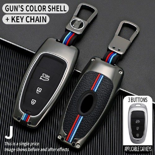 Car Key Case Cover for Hyundai Solaris Sonata Hybrid NEXO NX4 Santa Fe Tucson - Picture 11 of 14