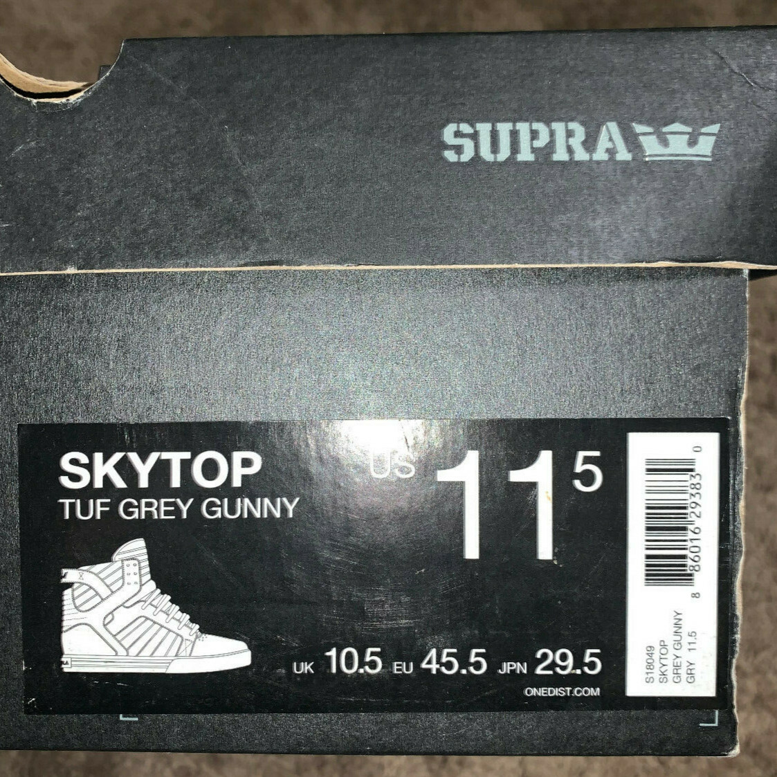 SUPRA Skytop TUF Grey Gunny - US 11.5 - New In Box!! - RARE | eBay