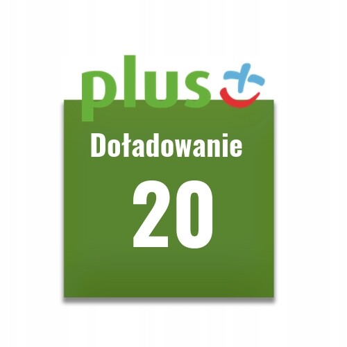 Doładowanie Plus 20 zł PLN AUTOMAT 24/7 PL WYSYŁKA W 2 MINUTY - Photo 1/1