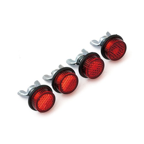 Licence/Number Plate Reflective Reflector Mounting Bolts (Pair) - Red - Picture 4 of 6