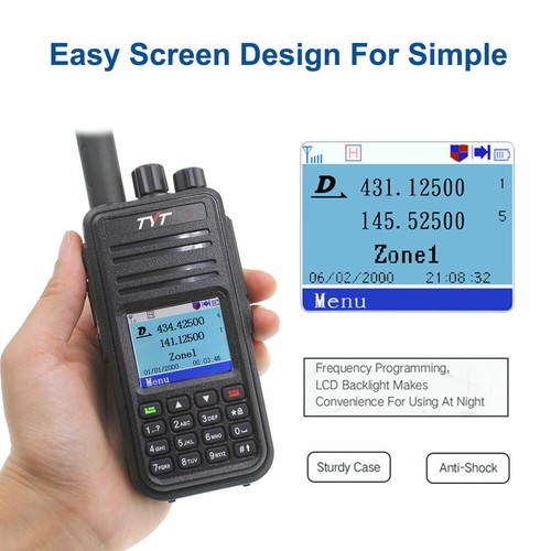 TYT MD-UV380 Dual Band DMR Digital Mobile Radio Walkie Talkie with GPS & Cable - Zdjęcie 5 z 8