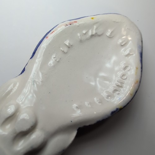 Assisi Servierlöffel & Form Holz Keramik Griff blau Sonnenblume Floral Volkskunst - Bild 6 von 6