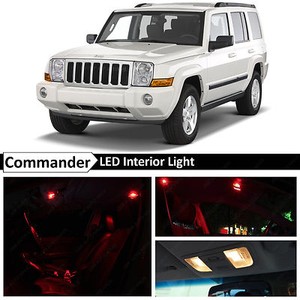 Details About 12x Red Led Lights Interior Package Kit 2006 2010 Jeep Commander