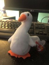 Ty Beanie Baby “Gracie” the Swan, Retired, PVC PELLETS, Errors, NWT, Pristine!