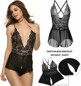 Women's Sexy-Lingerie Sleepwear Babydoll Underwear Lace Dress G-string Nightwear