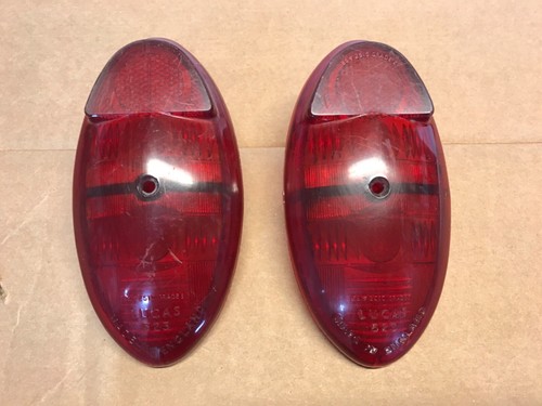 1955 - 1962 ALFA ROMEO Lucas 523 Tail Light Lens 574069 RED L/ R REAR - Foto 2 di 11
