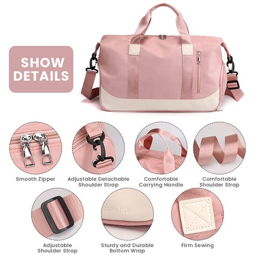 Bolsa de Lona Grande 30L para Gimnasio Impermeable Fin de Semana Viaje Deportes Bolsas de Mano Equipaje - Imagen 16 de 20