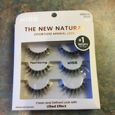 KISS The New Natural Wispy False Eyelashes-3 sets,NIB
