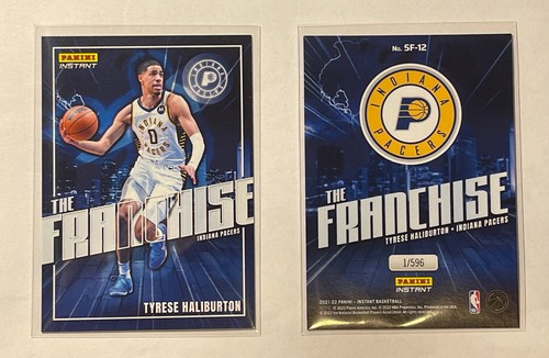 TYRESE HALIBURTON #12 - 2021-22 PANINI INSTANT NBA - "THE FRANCHISE" - #1/596 - Picture 1 of 4