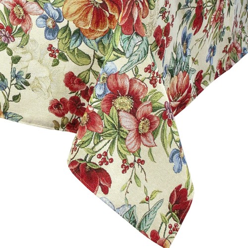 Tablecloth Rectangular Table Spanish Tapestry Fabric Multicolor Cloth Flowered - Picture 4 of 5
