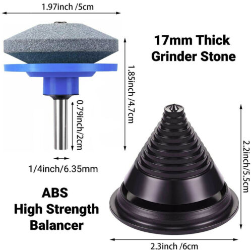 5PCS Lawn Mower Blade Balancer Kit Sharpener For Garden Grinder Stone Drill Tool - Picture 2 of 4