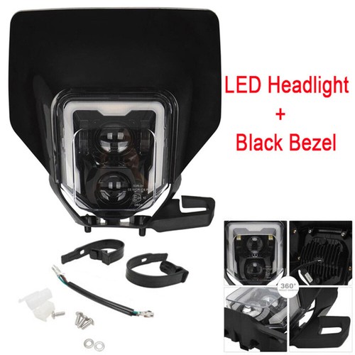 Faro LED con carenado negro DRL para Husqvarna 701 Supermoto 501 300 450 350 - Imagen 1 de 12