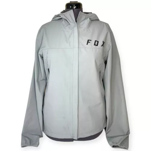 FOX Ranger 2.5L Waterproof Gray Cycling Hooded Jacket Men’s Size Medium