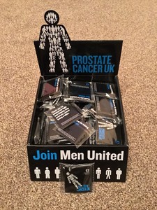 BRAND NEW Prostate Cancer UK Men United Pin Badge Sealed OFFICIAL !