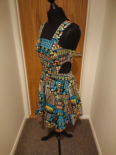 Atmosphere 80s Style brightly coloured cotton blend party cut out Dress Size 12 - Picture 6 of 12