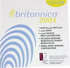 Britannica 2001 Standard Edition [2 CD ROM SET] Windows 95/98/2000/Me