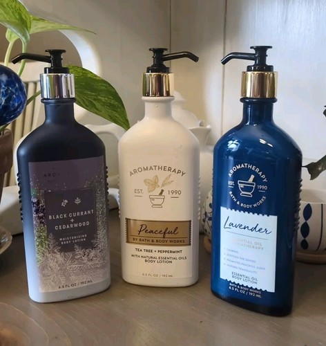 Bath & Body Works Aromatherapy Body Lotion Lot Of 3, Three Sents, New