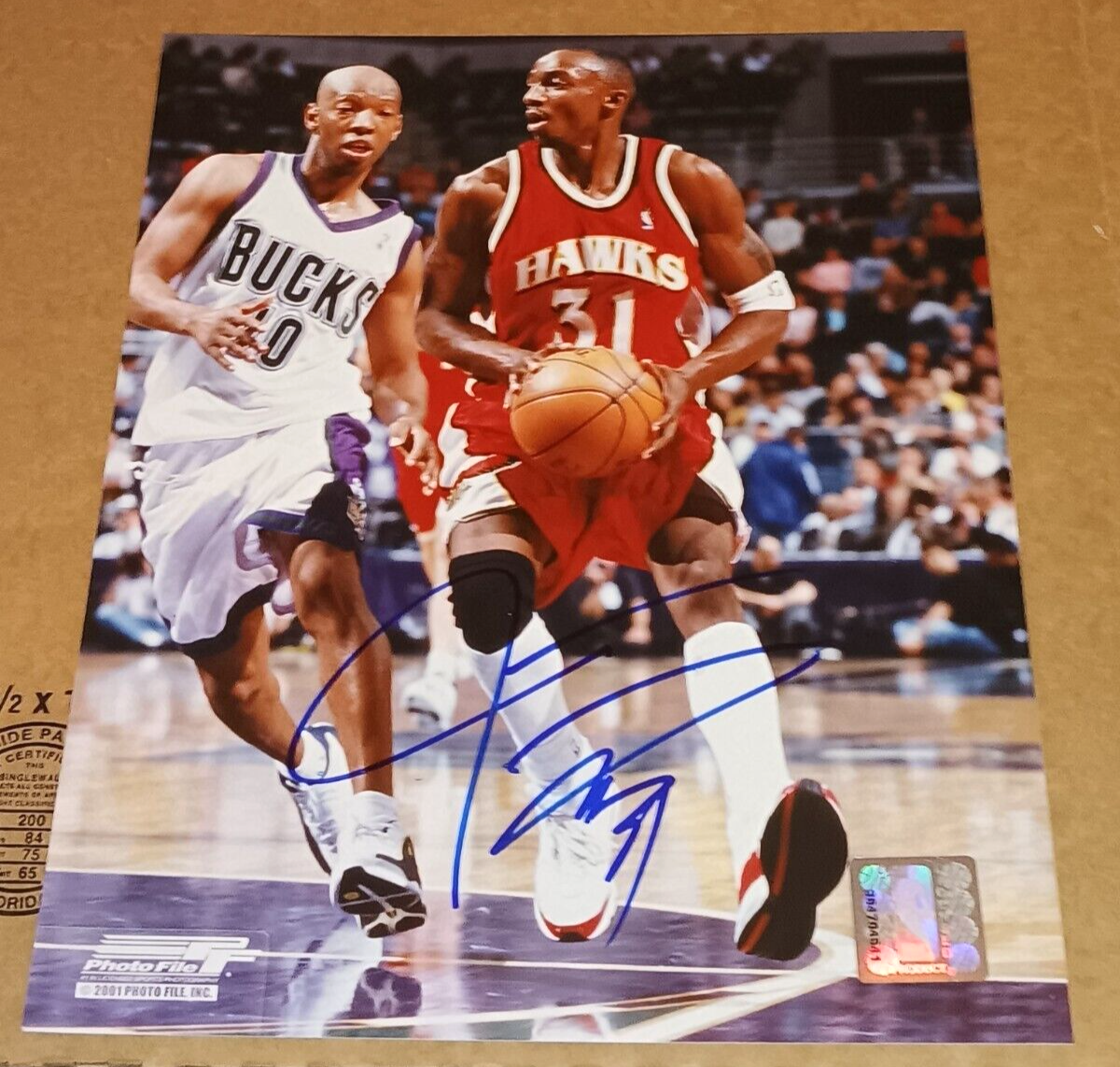 Jason Terry signed Atlanta Hawks basketball 8x10 photo COA Jason Terry signed Atlanta Hawks basketball 8x10 photo COA