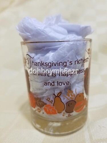 Hallmark Ambassador Turkey Candle Holder Thanksgiving Happiness Autumn Votive