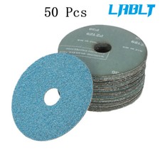 LABLT 50Pcs 4.5"×7/8" 36 Grit Zirconia Resin Fiber Disc Grinding & Sanding Discs